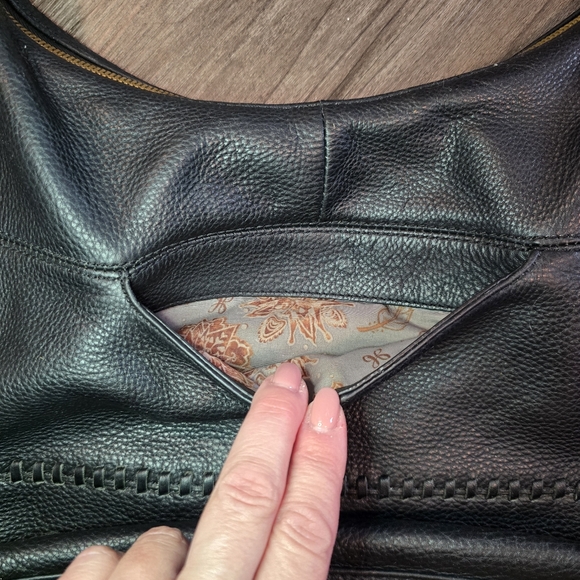 HOBO INTERNATIONAL Entwine Shoulder Bag, Black Leather - Picture 11 of 16